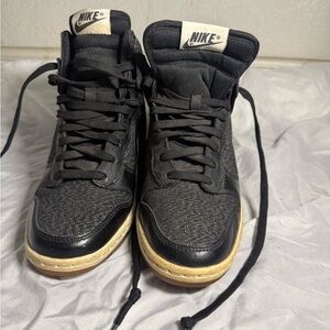 Nike Black and Tan High-Top Sneakers